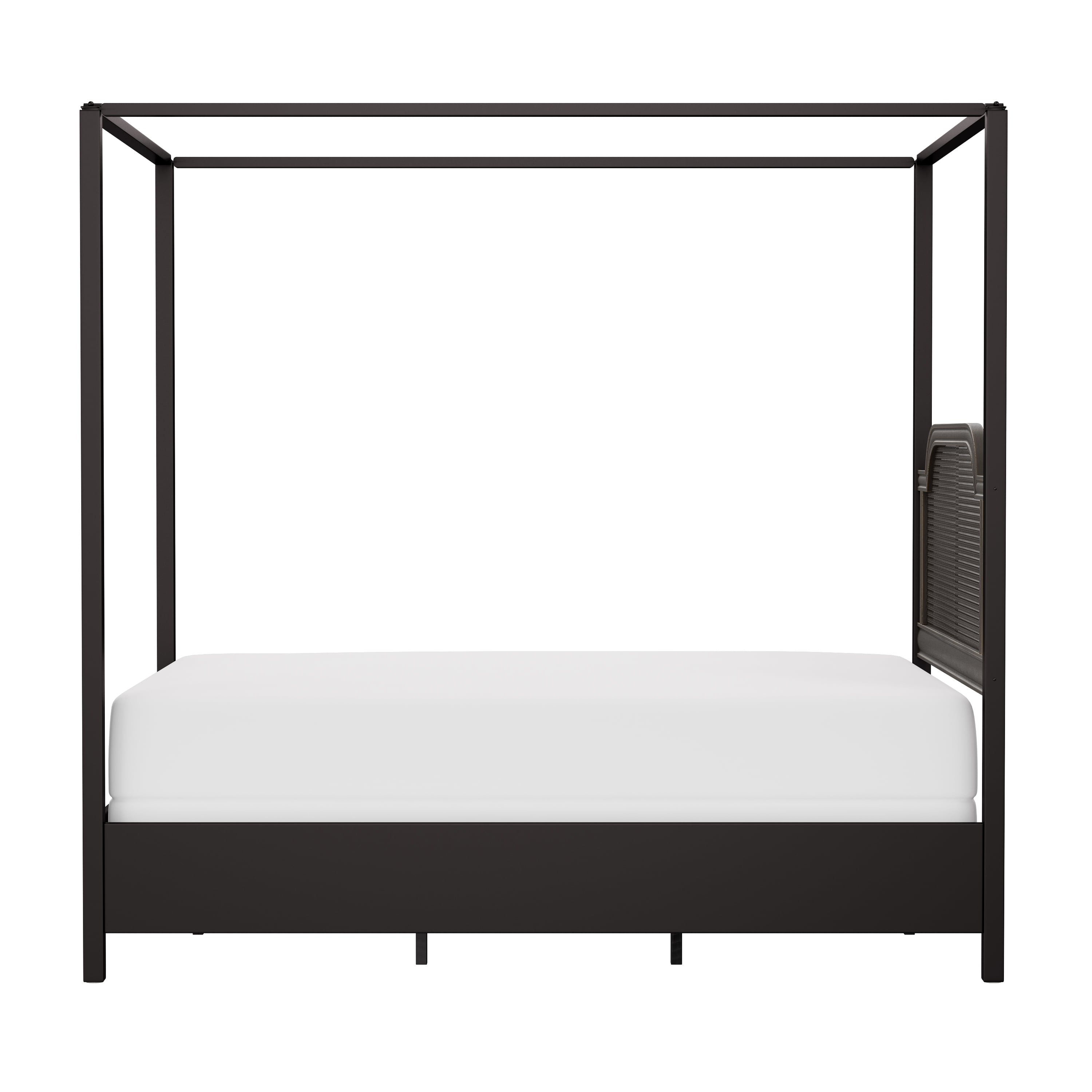 Queen Size Canopy Bed with Low Footboard