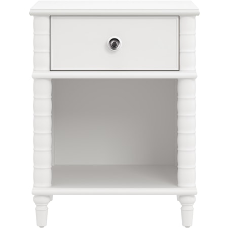 Traditional 1-Drawer Wooden Nightstand