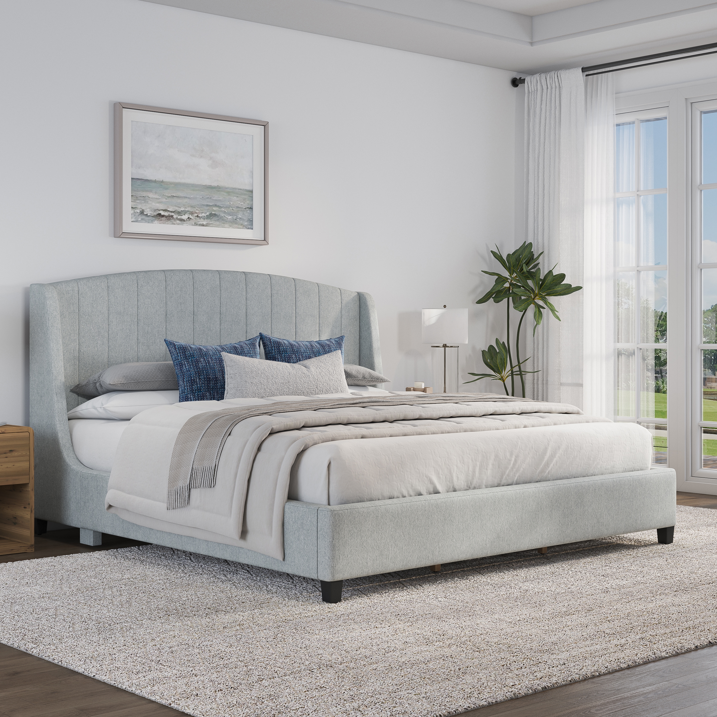 HH2 Home Copestone Winged King Platform Bed