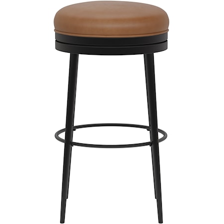 Contemporary Swivel Backless Counter Stool