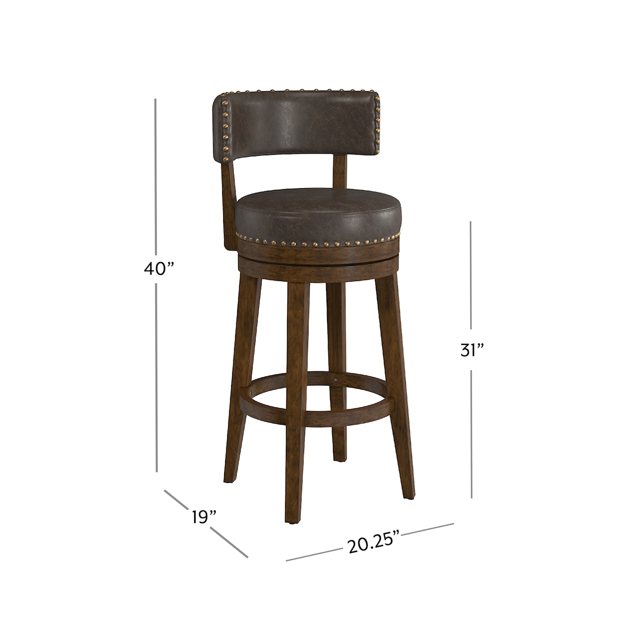 Hillsdale Lawton Bar Height Swivel Stool