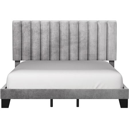 Crestone Adjustable Height Channel Upholstered King Platform Bed