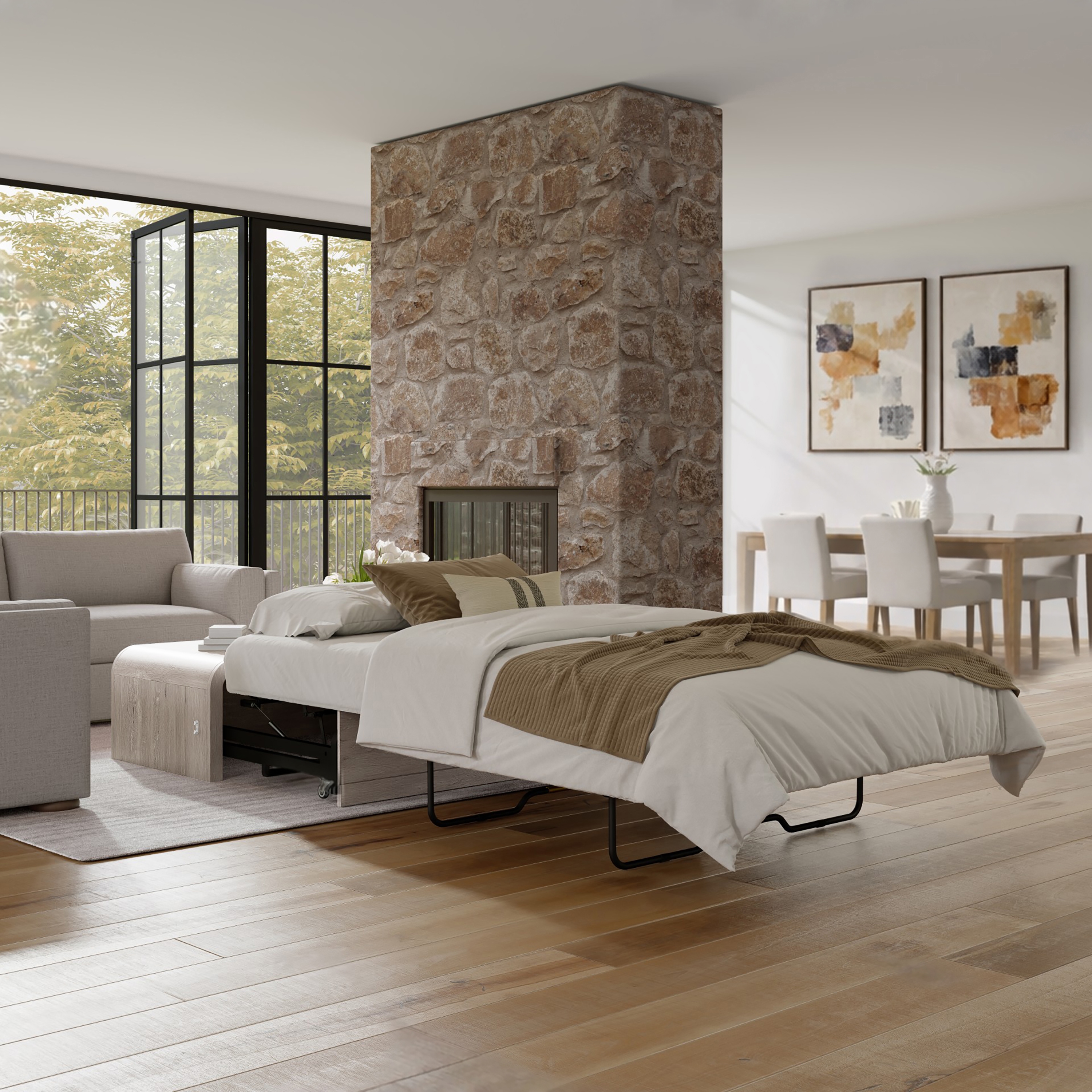 HH2 Home Juna Juna Wood Twin Coffee Table Dream Console