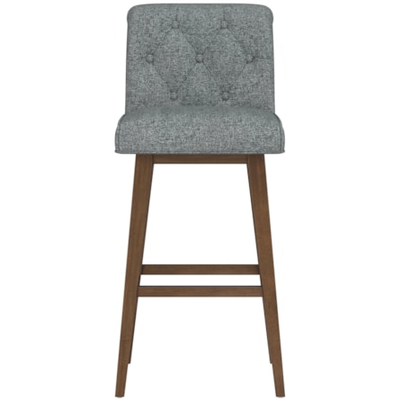 Tufted Adjustable Swivel Stool