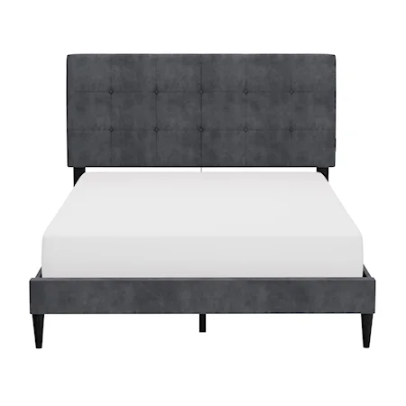 Contemporary Queen Bed with Dual USB Ports