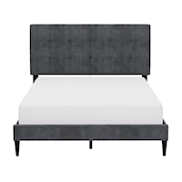 Contemporary Queen Bed with Dual USB Ports