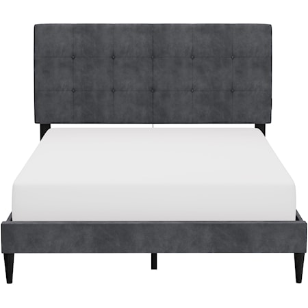 Contemporary Queen Bed with Dual USB Ports