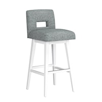 Key Back Adjustable Height Swivel Stool