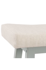 Hillsdale Moreno Wood and Upholstered Backless Bar Height Stool