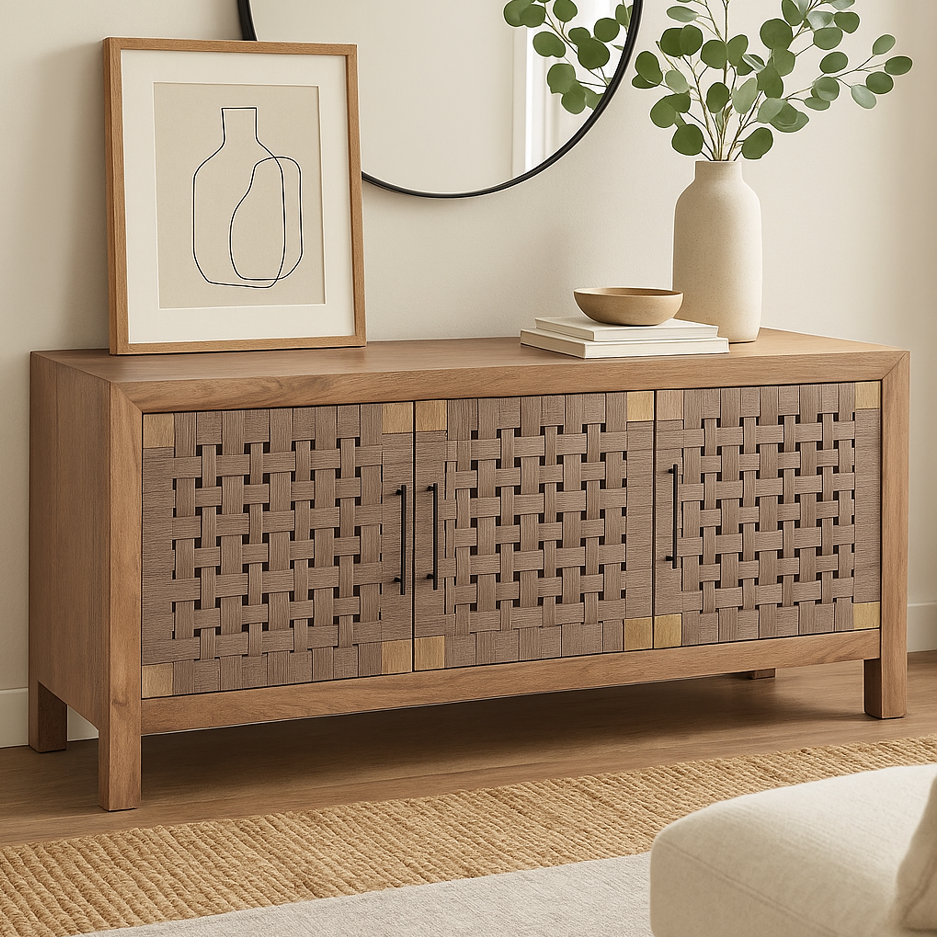 HH2 Home Home Creations Nia Three Door Credenza