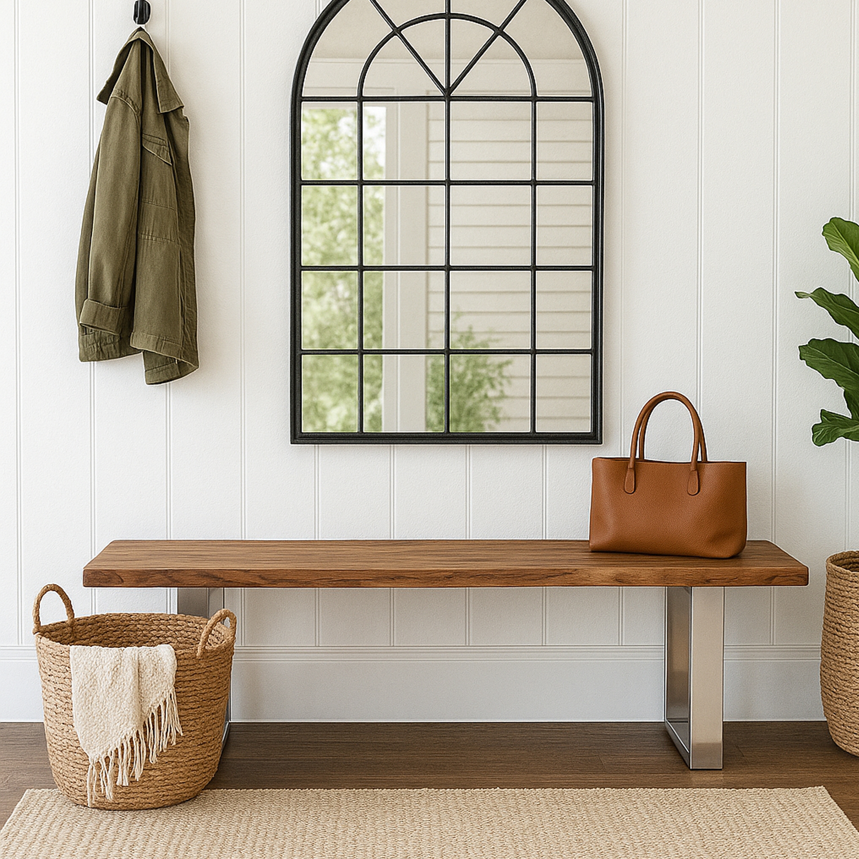 HH2 Home Home Creations Luxe Backless Bench