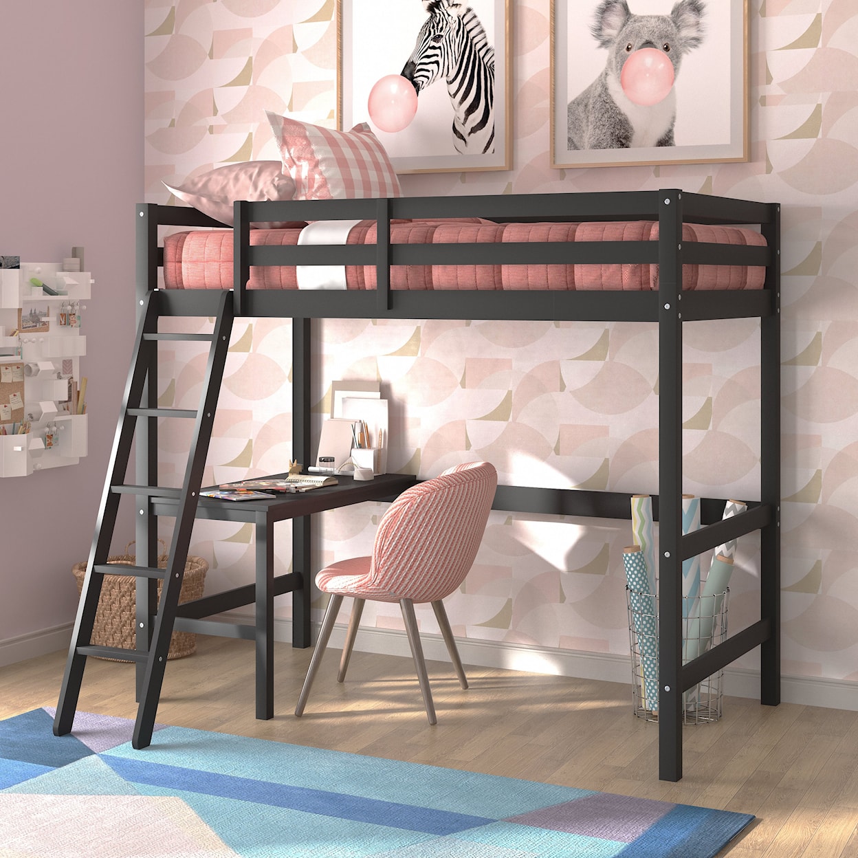 Hillsdale Caspian Loft and Bunk Bed