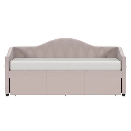 Jamie Upholstered Twin-Size Daybed with Trundle