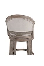 Hillsdale Monae Monae Wood Counter Height Swivel Stool with Upholstered Back