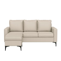 Contemporary 3-Piece Upholstered Sectional Sofa with Reversable Chaise