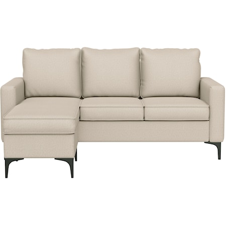 Contemporary 3-Piece Upholstered Sectional Sofa with Reversable Chaise