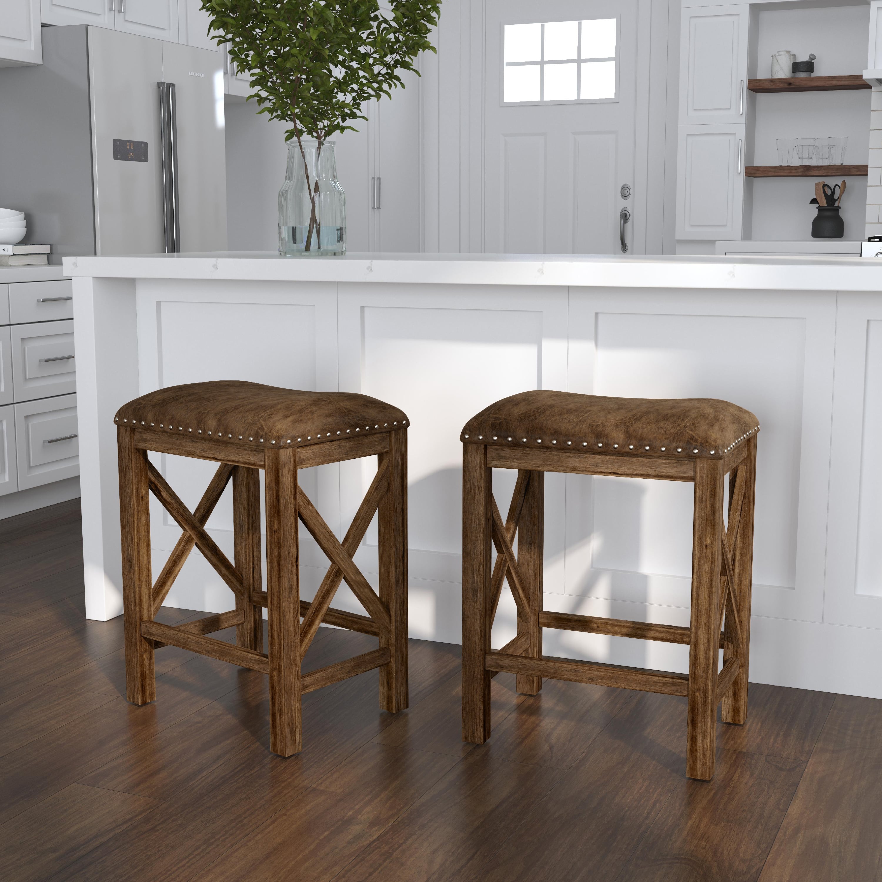 Hillsdale Willow Bend 4777820 Backless Wood Counter Height Stool with