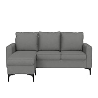 Contemporary 3-Piece Upholstered Sectional Sofa with Reversable Chaise