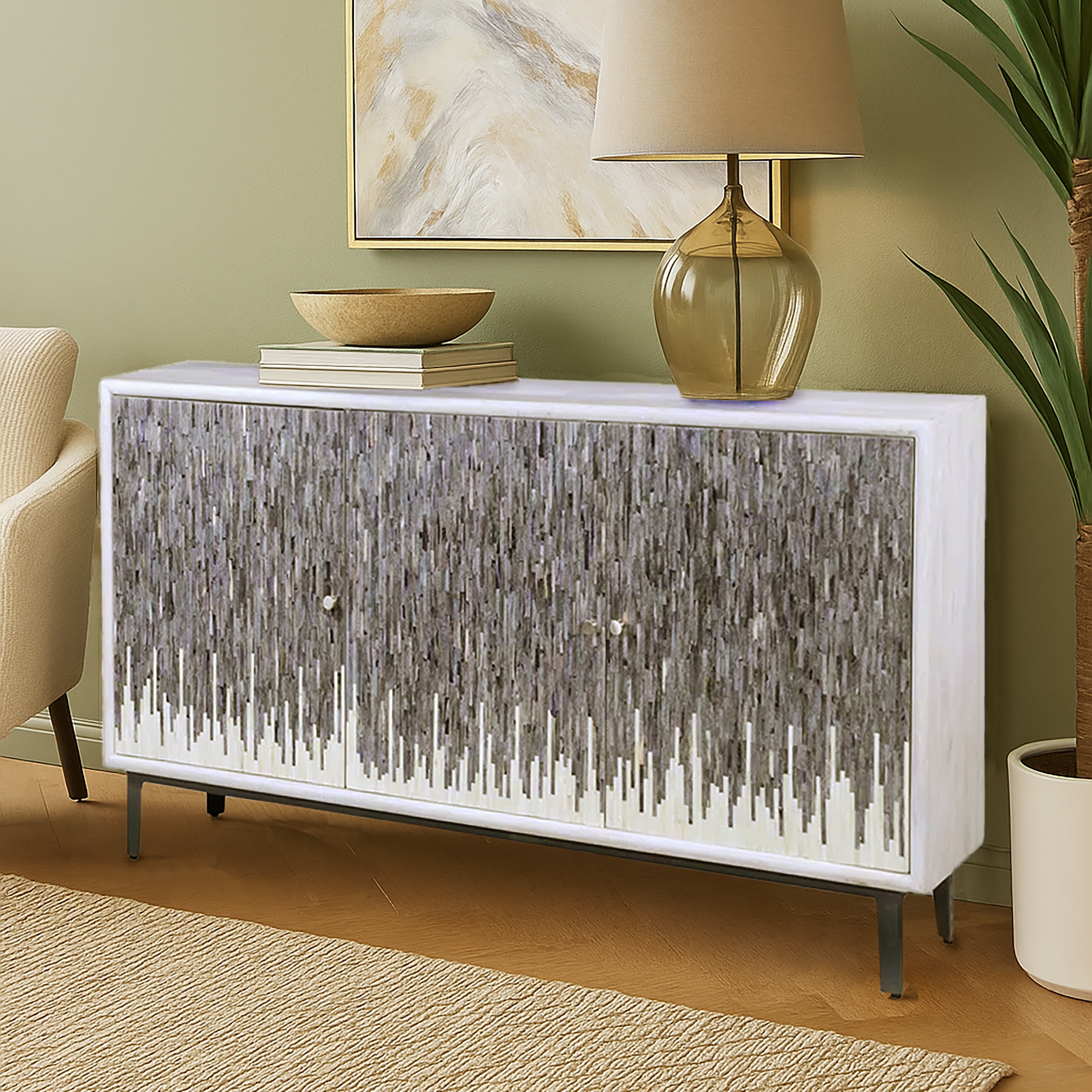 HH2 Home Home Creations Alaric 3-Door Credenza