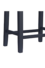 Hillsdale Fiddler Farmhouse Backless Barstool with Saddle-Style Seat