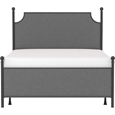 Queen Metal and Upholstered Bed