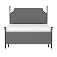 Queen Metal and Upholstered Bed