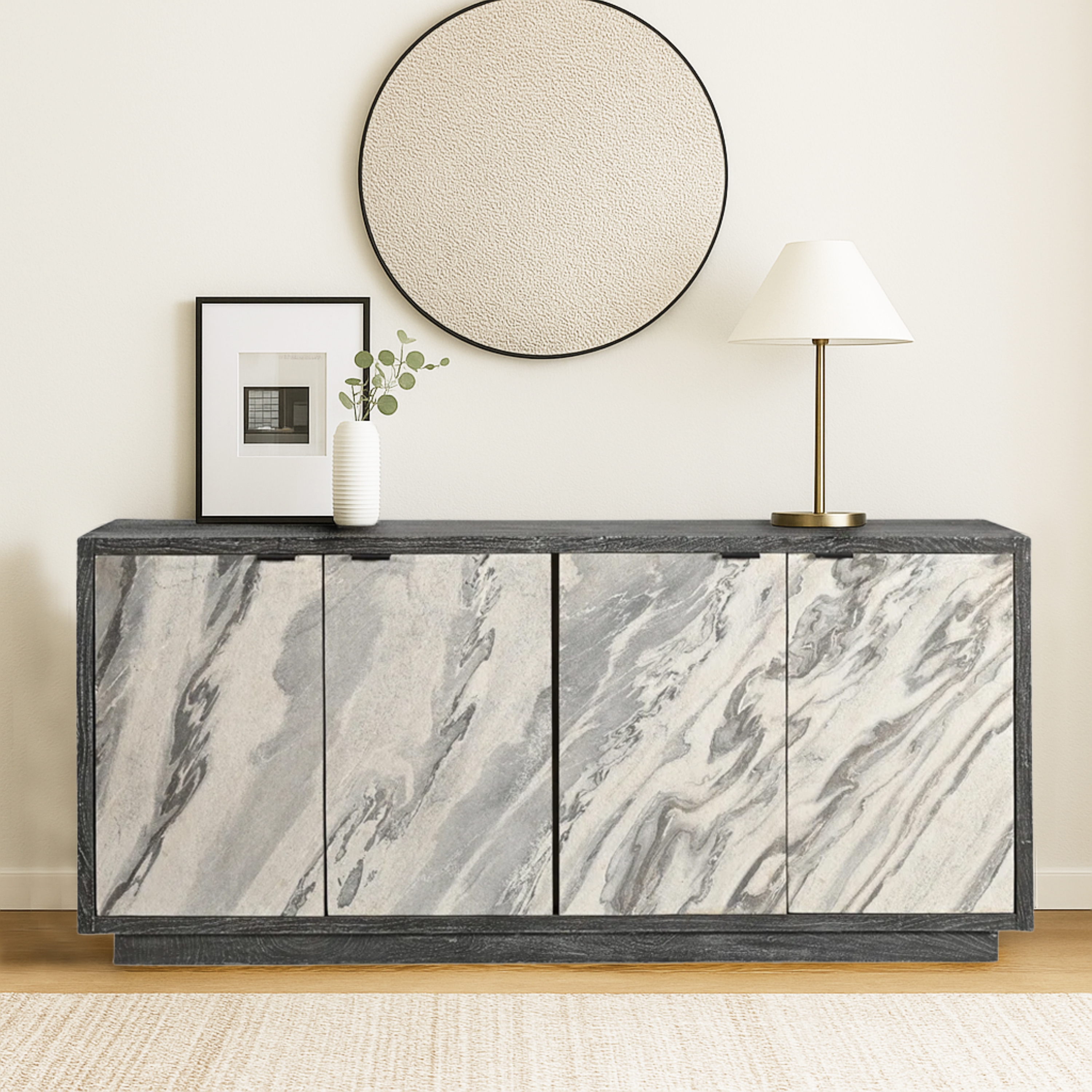 HH2 Home Home Creations Maeve 4-Door Credenza