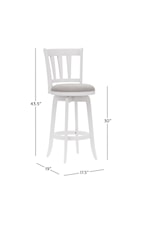 Hillsdale Presque Isle Transitional Swivel Barstool with Upholstered Seat