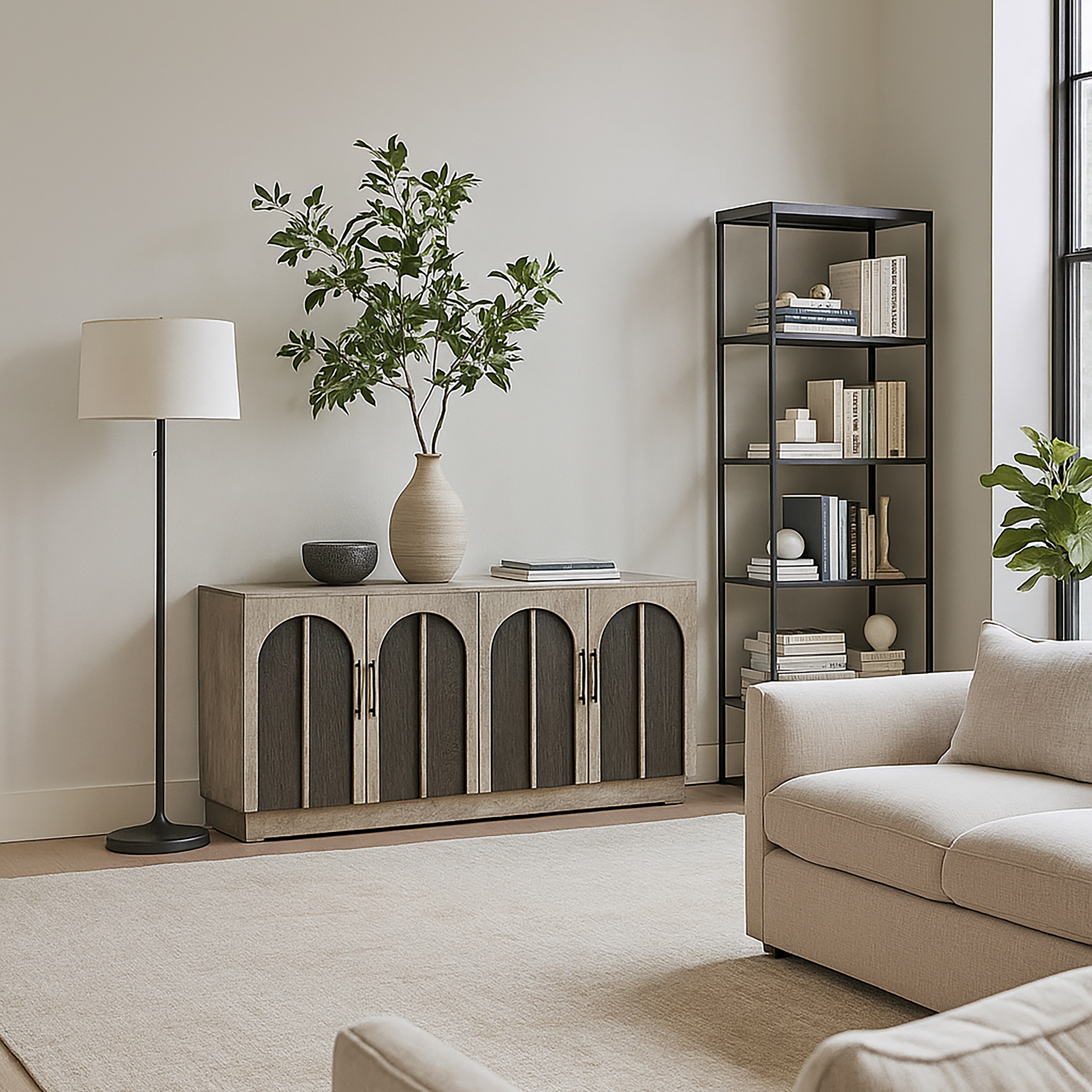 HH2 Home Home Creations Natalia 4-Door Credenza