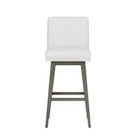 Uniquely Yours Wood And Upholstered Parson Adjustable Swivel Stool