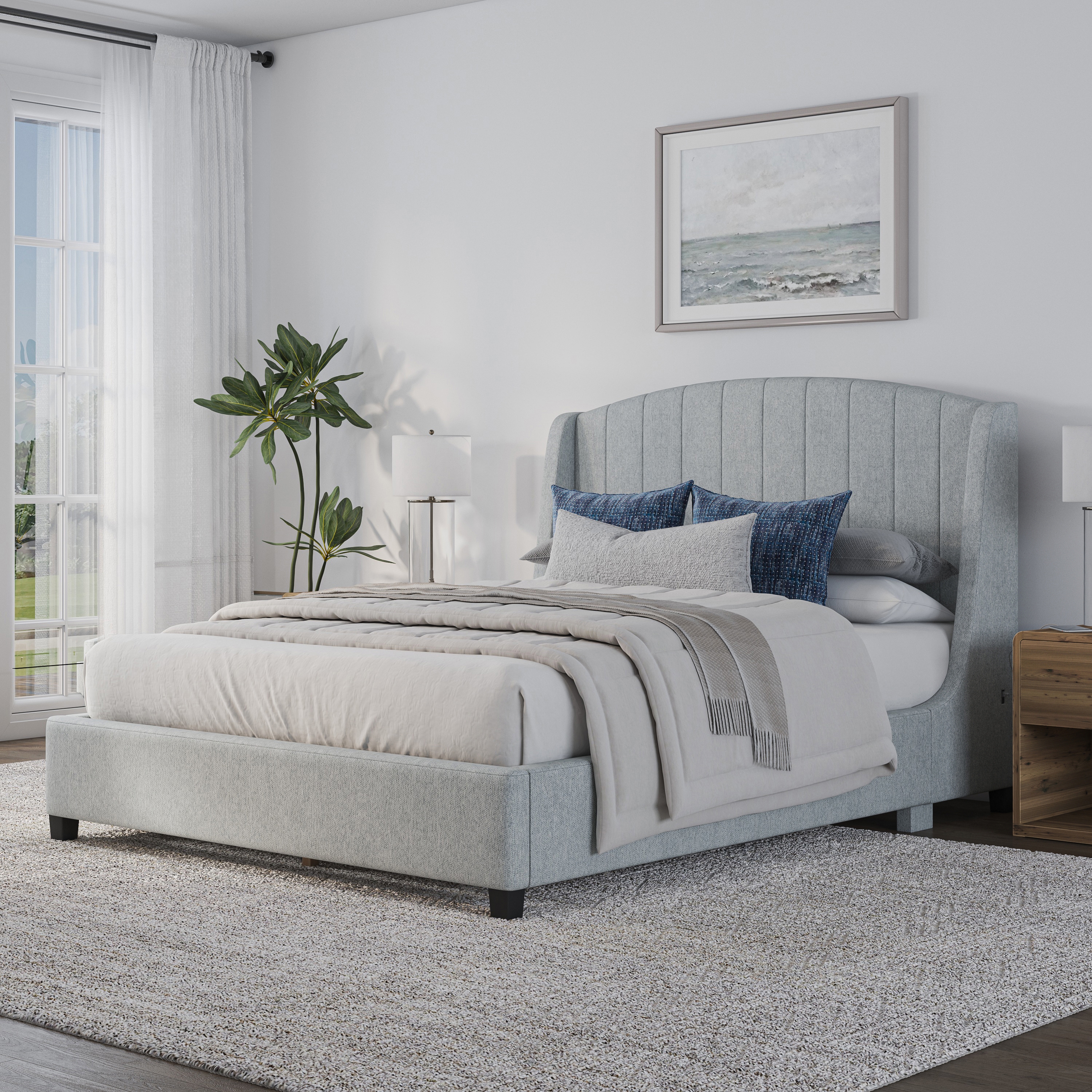 HH2 Home Copestone Winged Queen Platform Bed