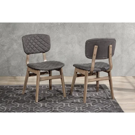 Mid-Century Modern Upholstered Dining Chair Set