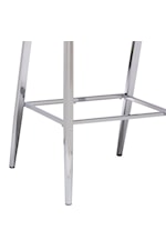 Hillsdale Molina Modern Metal Bar Height Stool with Upholstered Curved Back
