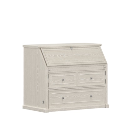 2-Door Secretary Desk with Pull-Out Twin