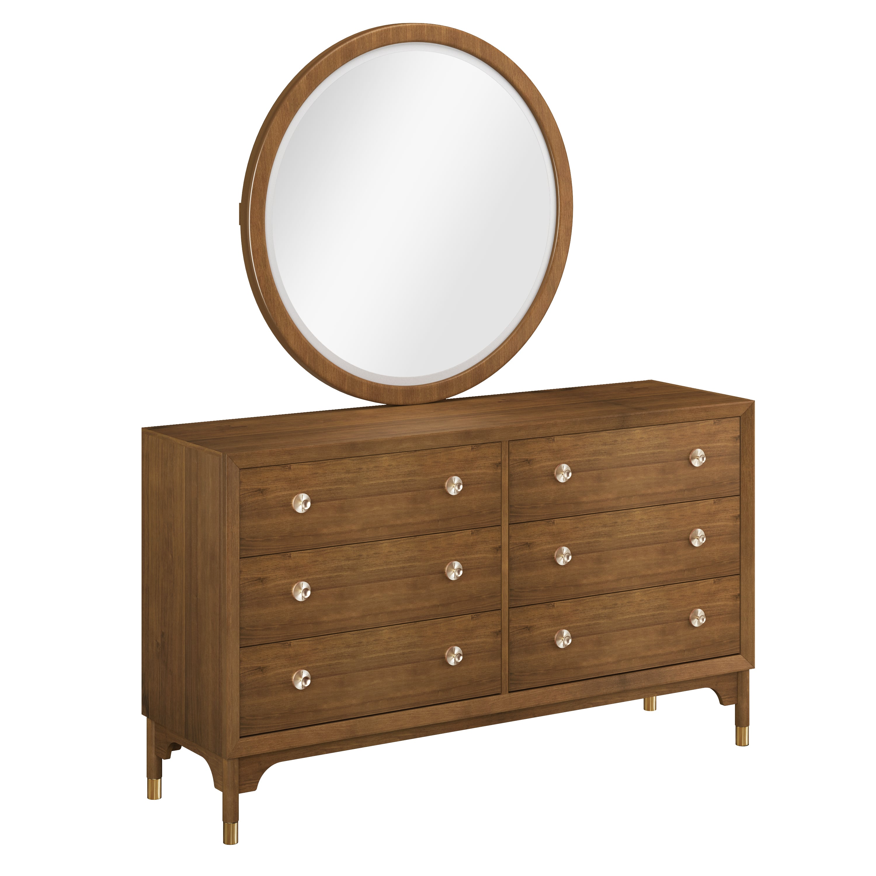 Dresser and Mirror Set