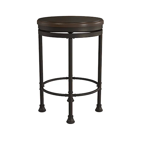 Swivel Backless Round Counter Stool