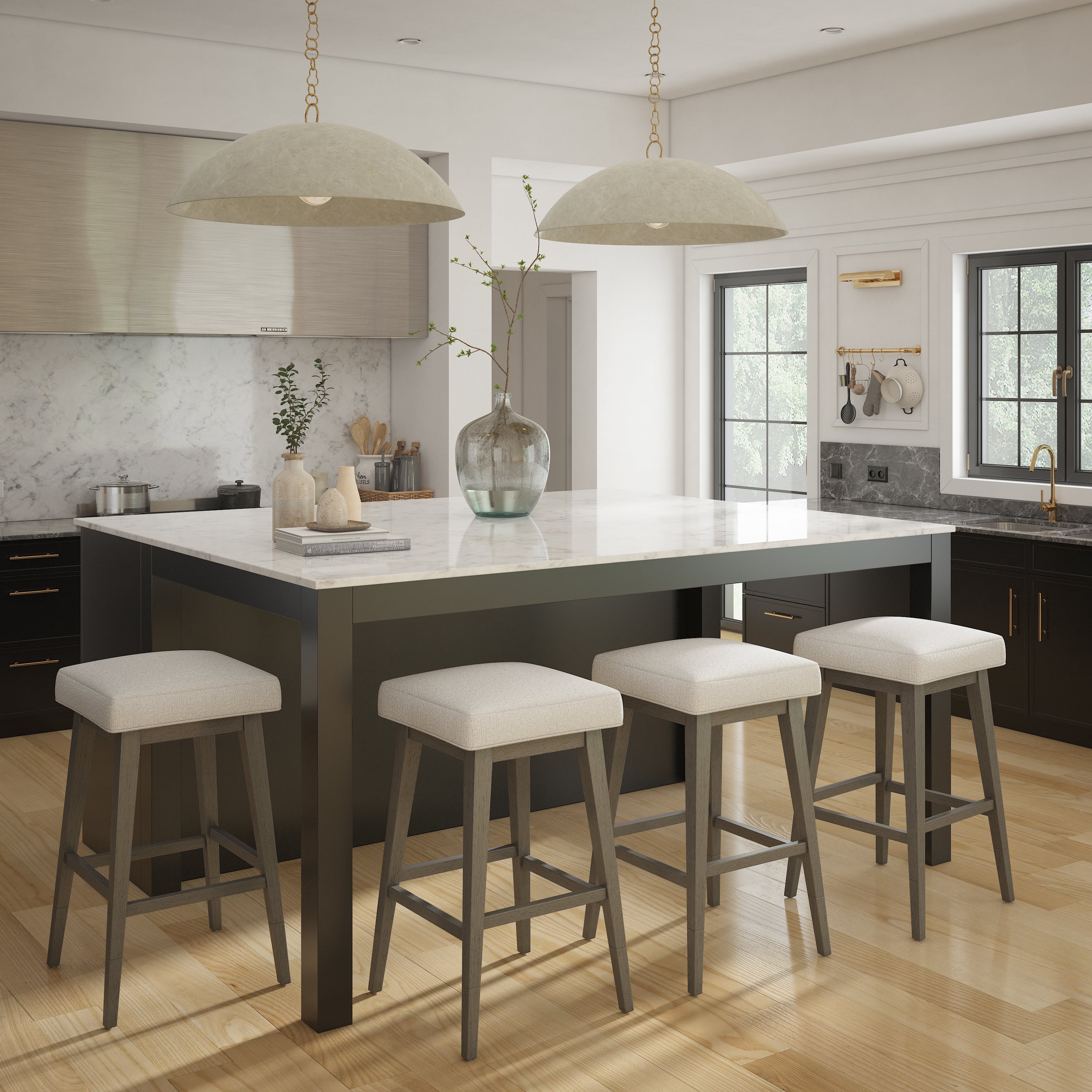 Hillsdale Uniquely Yours Square Backless Adjustable Swivel Stool