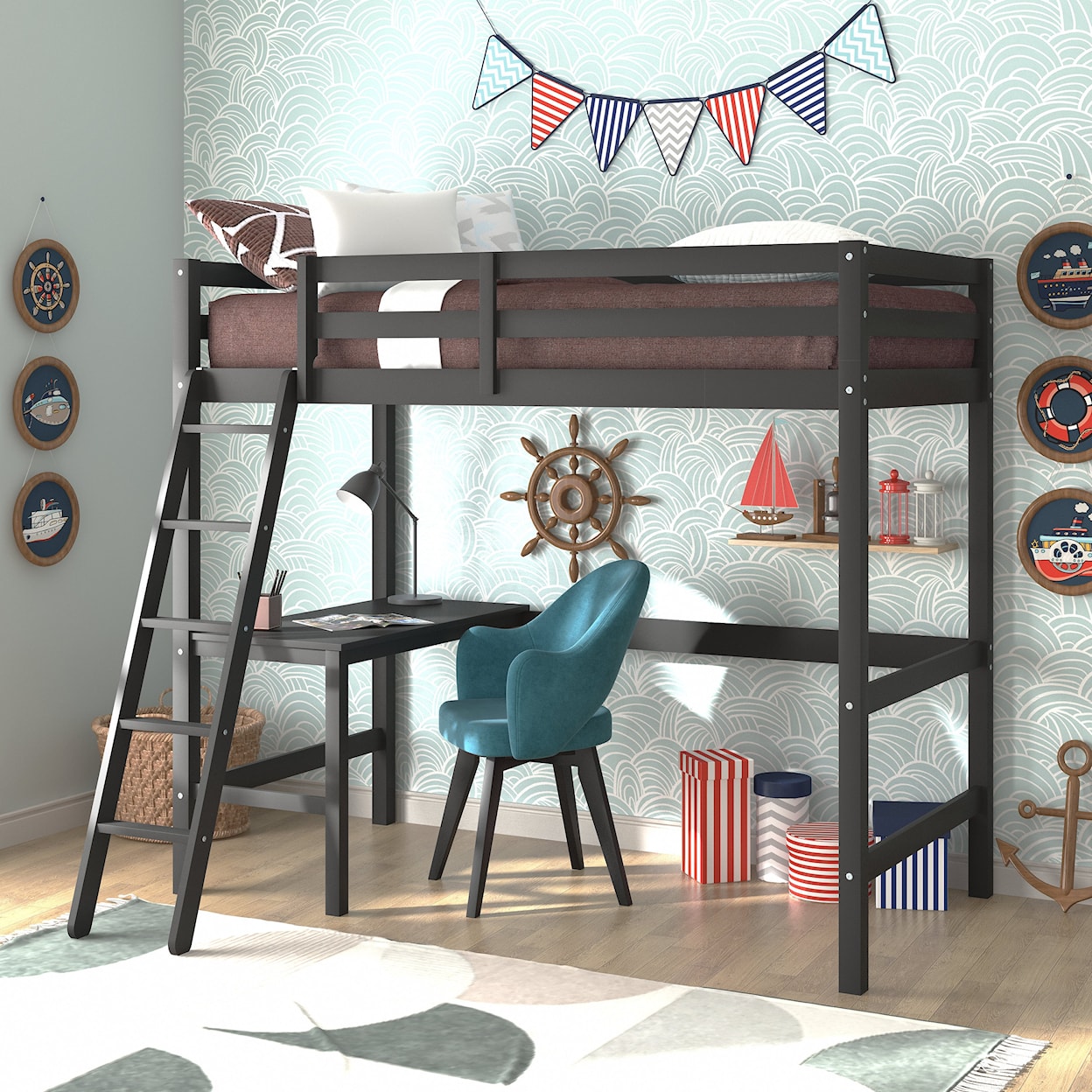 Hillsdale Caspian Loft and Bunk Bed