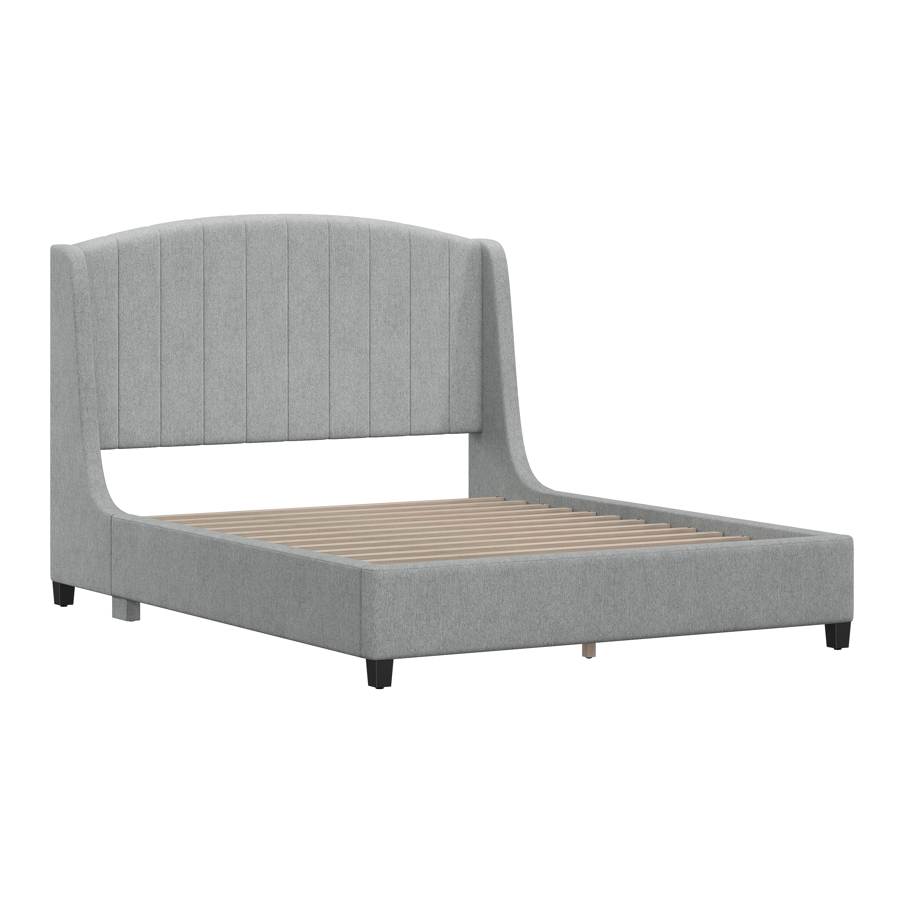 Winged Queen Platform Bed