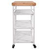 Hillsdale Kennon Metal Kitchen Cart with Wood Top