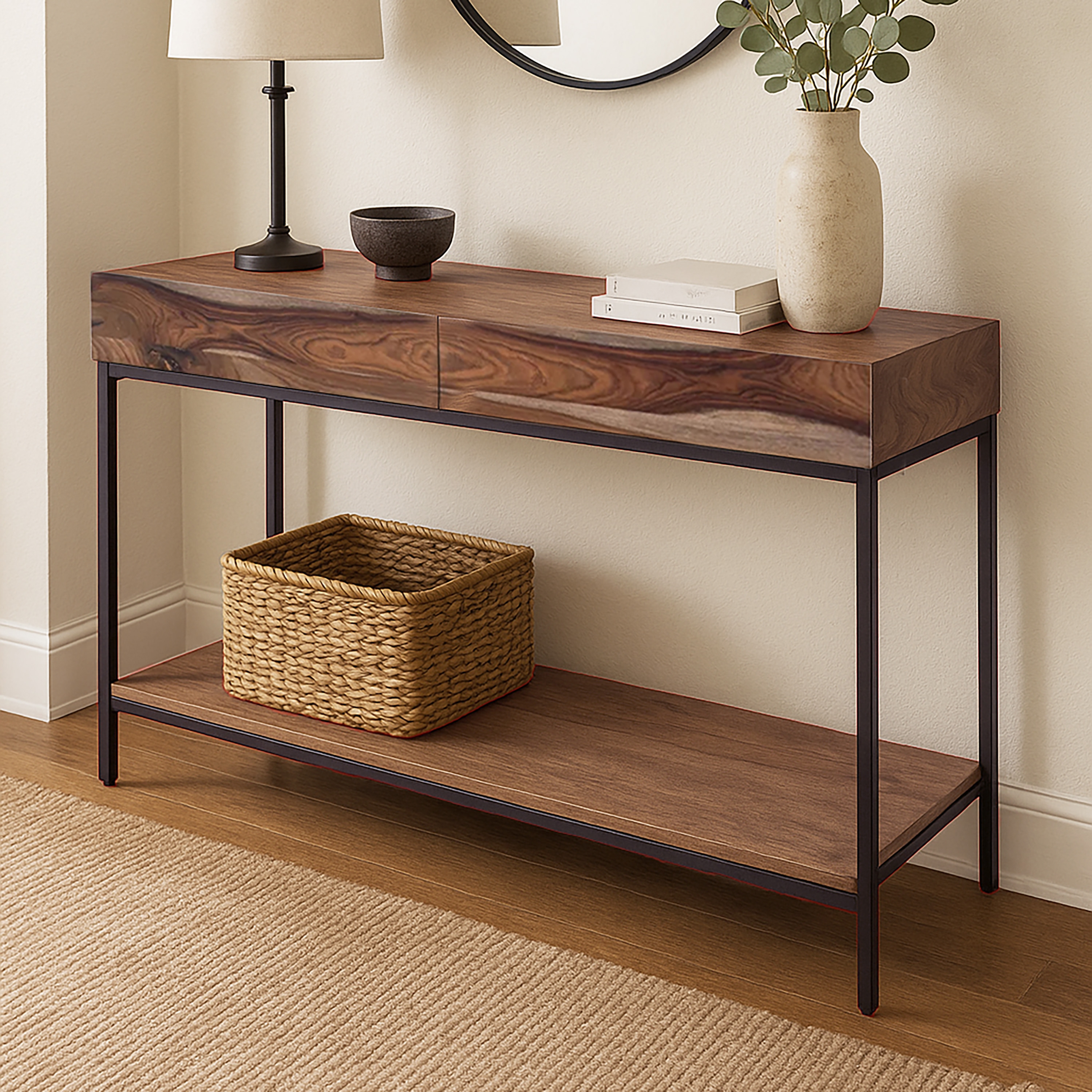HH2 Home Home Creations Meadowood 2-Drawer Console Table