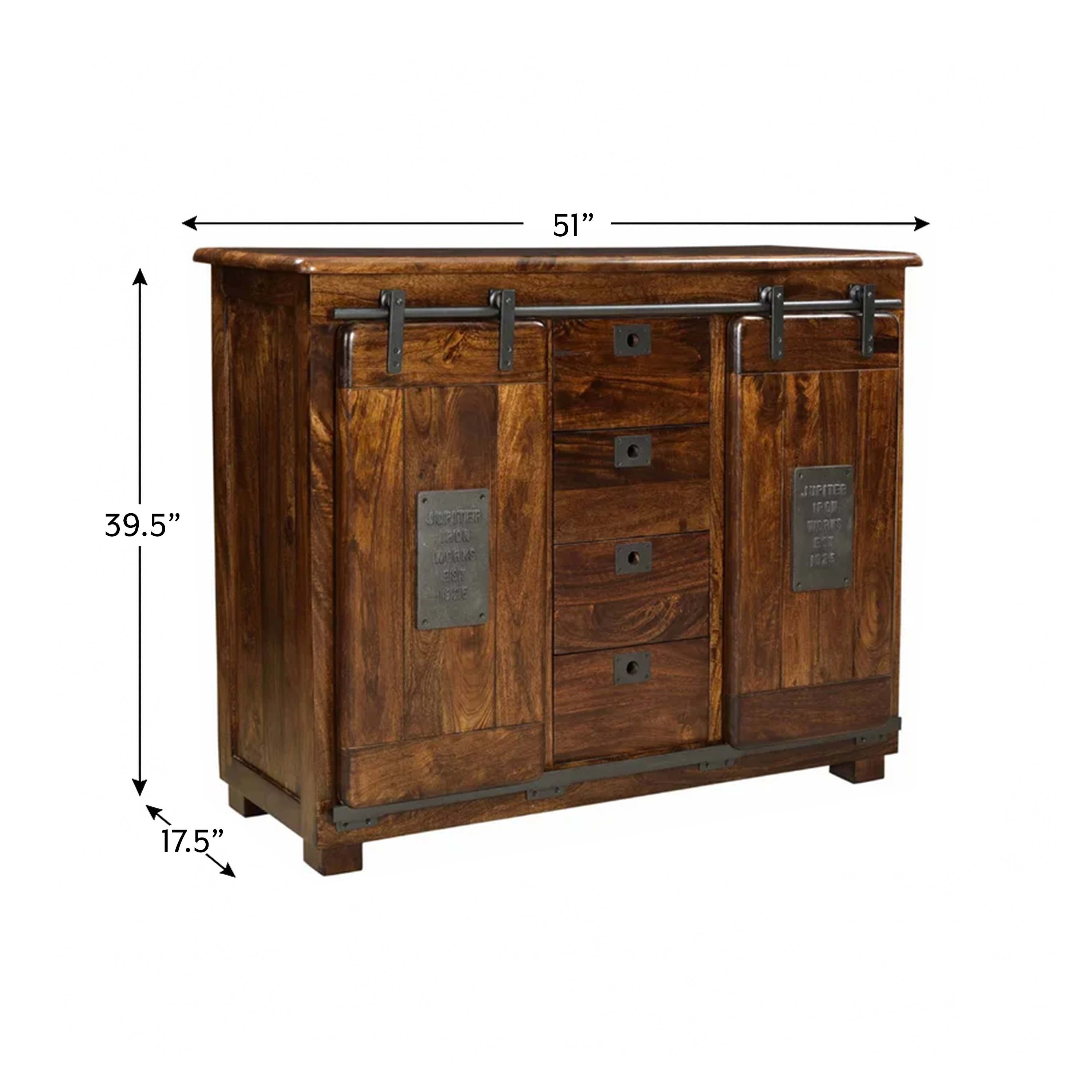 HH2 Home Home Creations Dun 4-Drawer Sideboard