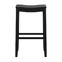 Farmhouse Backless Barstool with Saddle-Style Seat