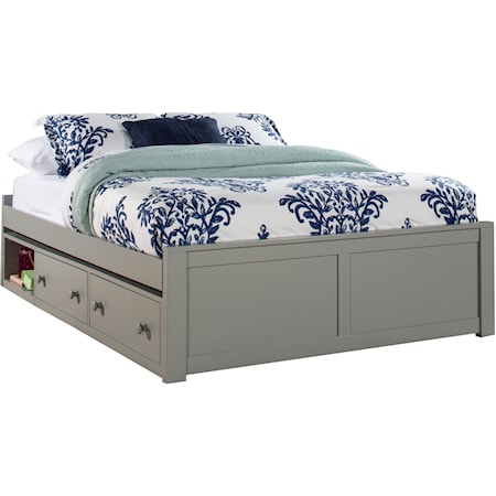 Pulse Wood Full Platform Bed with Storage