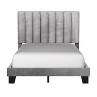 Crestone Adjustable Height Channel Upholstered Full Platform Bed