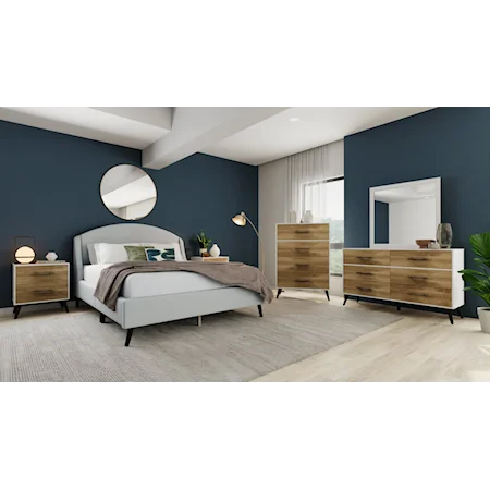 Mid-Century Modern 5-Piece Queen Bedroom Set