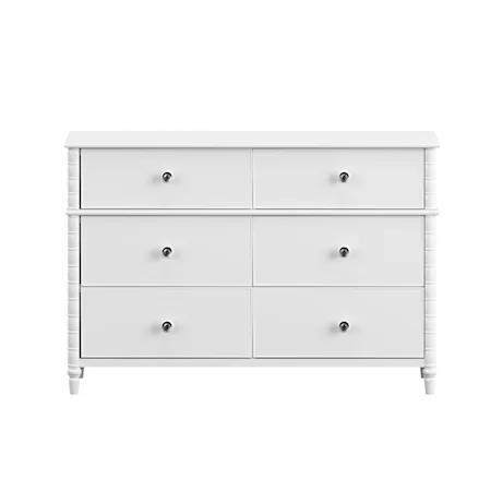 Traditional Wooden 6-Drawer Dresser