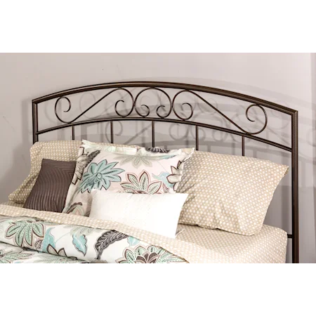 Wendell Full/Queen Size Metal Headboard with Scrollwork
