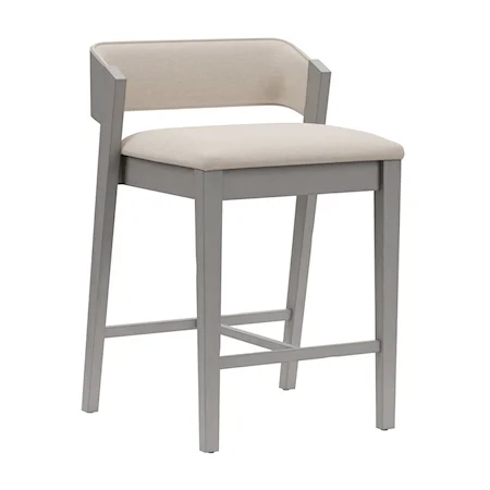 Dresden Wood and Upholstered Counter Height Stool