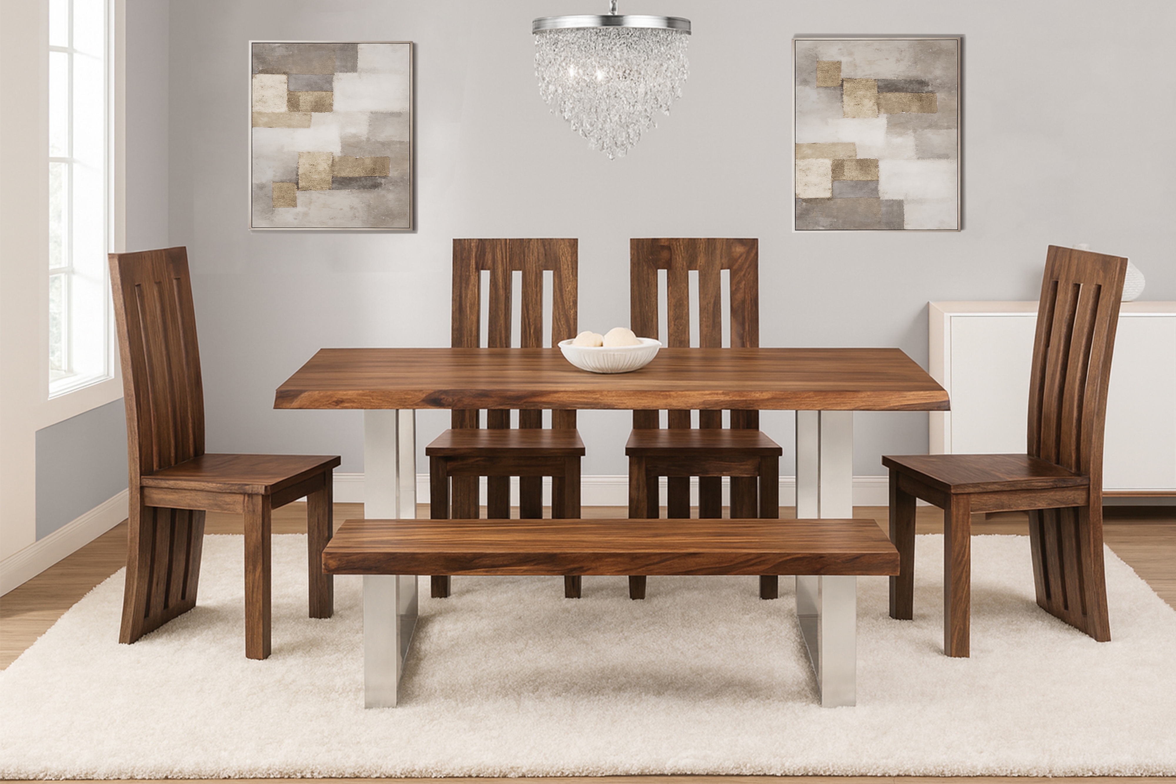 HH2 Home Home Creations Luxe 6-Piece Dining Set